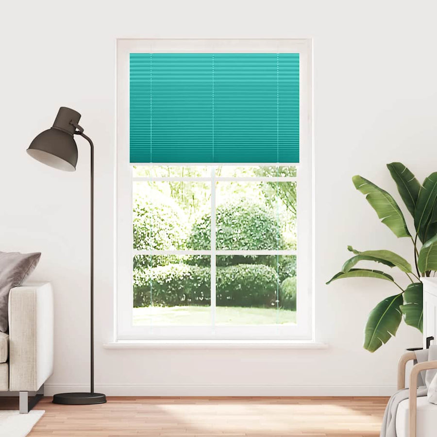 Plissé rolgordijn 115x200cm stofbreedte 114,4cm petrol groen