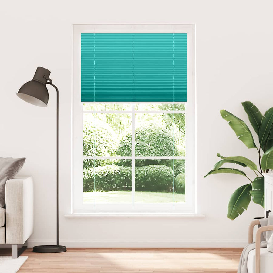 Plissé rolgordijn 120x200cm stofbreedte 119,4cm petrol groen