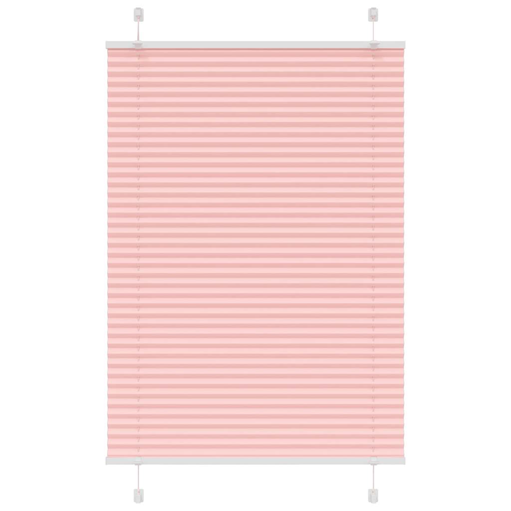 Plissé rolgordijn 100x100 cm stofbreedte 99,4cm polyester roze