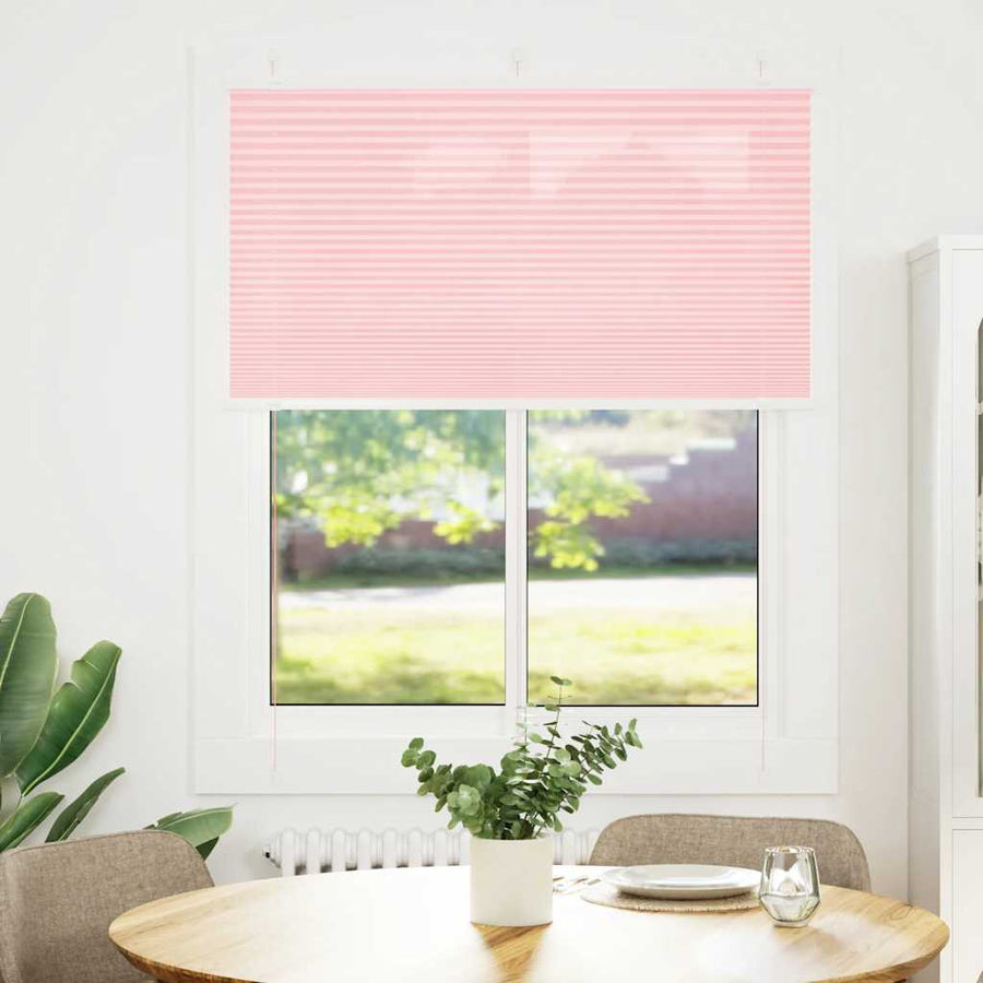 Plissé rolgordijn 110x100cm stofbreedte 109,4cm polyester roze