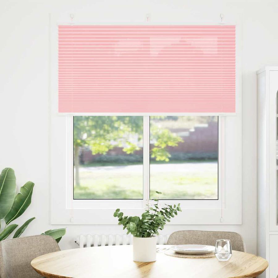 Plissé rolgordijn 115x100cm stofbreedte 114,4cm polyester roze