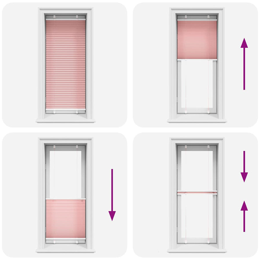 Plissé rolgordijn 60x150 cm stofbreedte 59,4 cm polyester roze