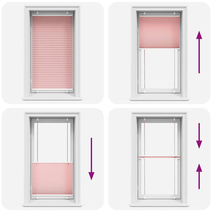 Plissé rolgordijn 70x150 cm stofbreedte 69,4 cm polyester roze