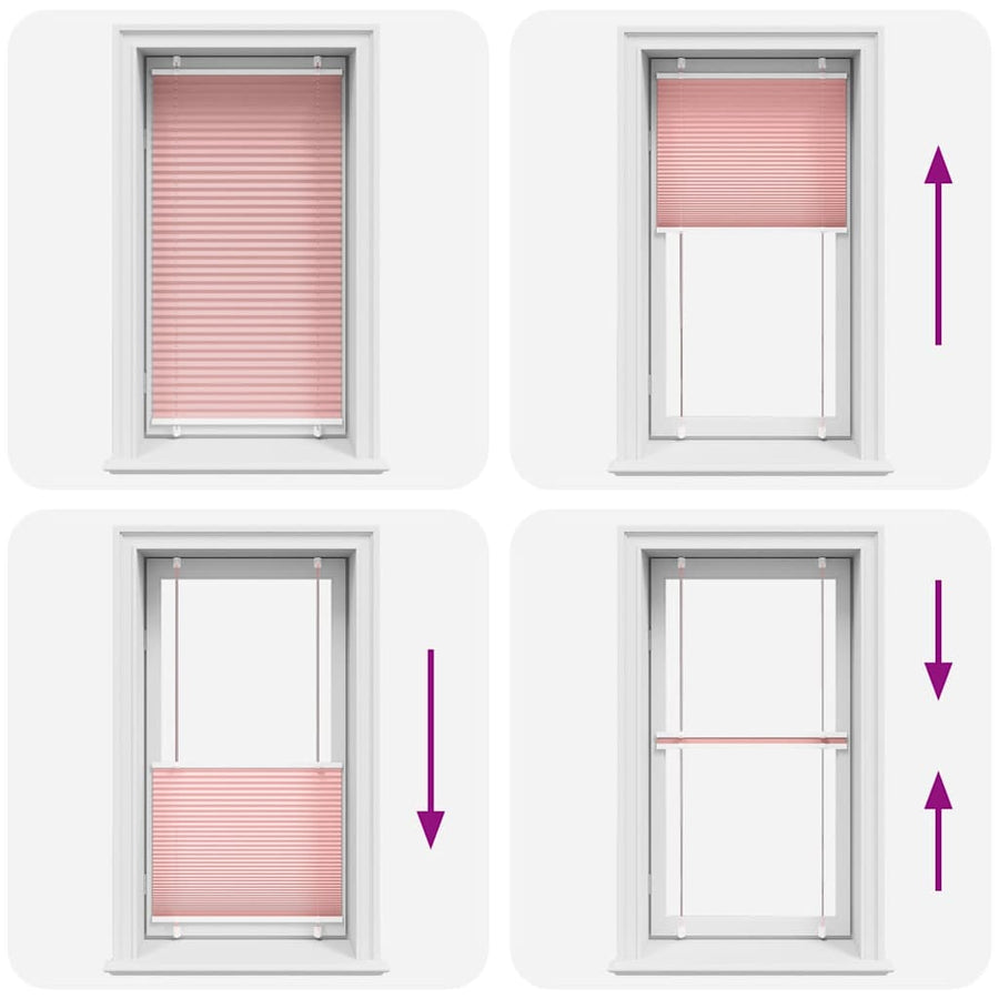 Plissé rolgordijn 70x150 cm stofbreedte 69,4 cm polyester roze