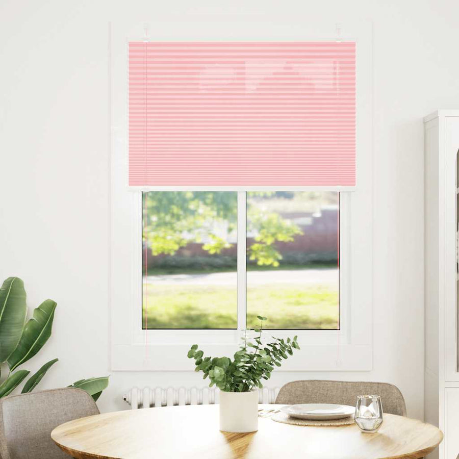 Plissé rolgordijn 90x150 cm stofbreedte 89,4 cm polyester roze