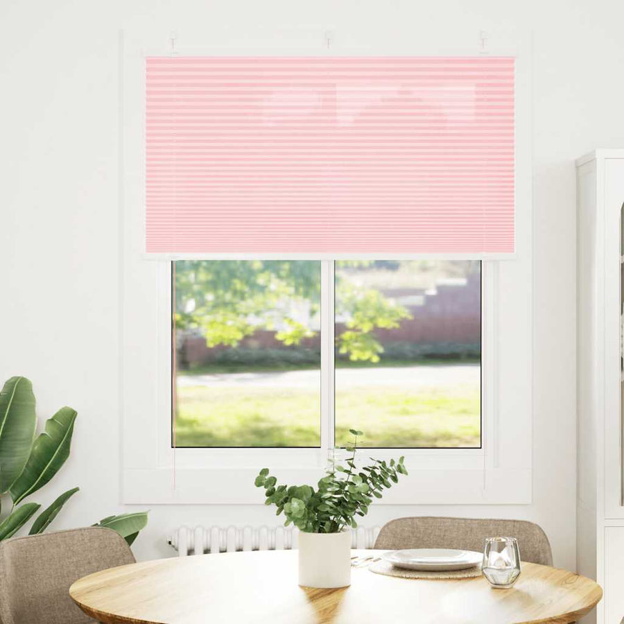 Plissé rolgordijn 105x150cm stofbreedte 104,4cm polyester roze