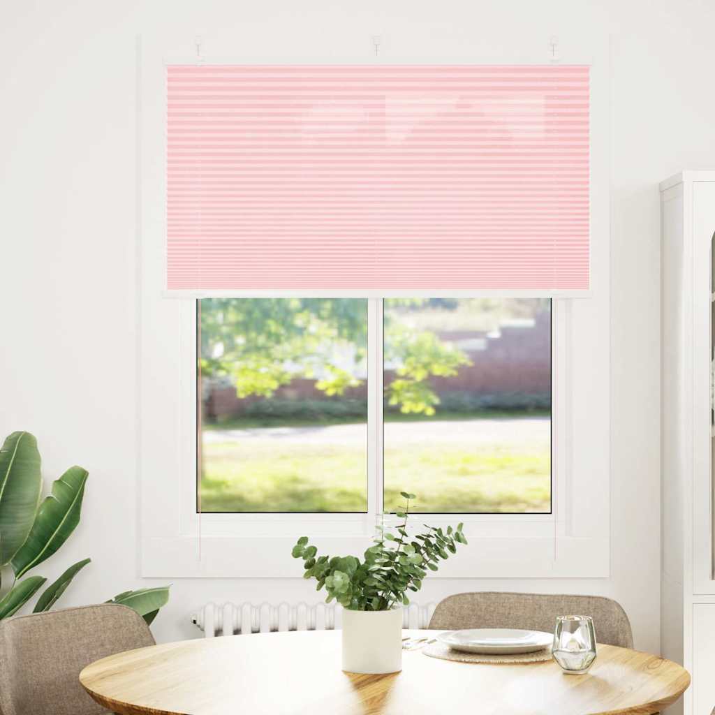 Plissé rolgordijn 110x150cm stofbreedte 109,4cm polyester roze
