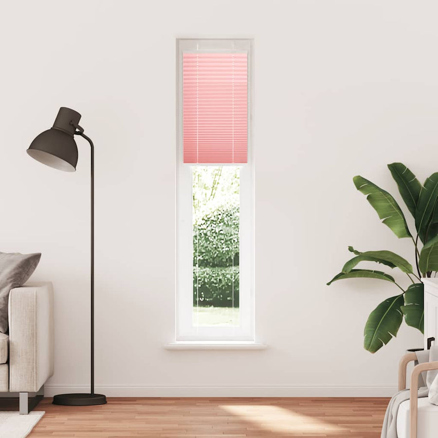 Plissé rolgordijn 50x200 cm stofbreedte 49,4 cm polyester roze