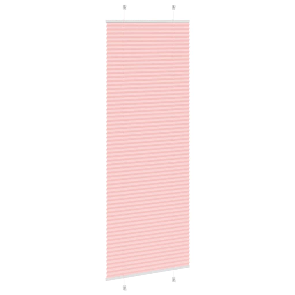 Plissé rolgordijn 75x200 cm stofbreedte 74,4 cm polyester roze