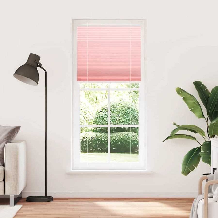 Plissé rolgordijn 95x200 cm stofbreedte 94,4 cm polyester roze