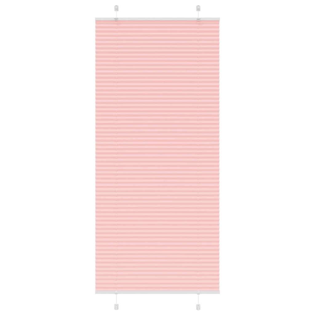 Plissé rolgordijn 100x200 cm stofbreedte 99,4cm polyester roze