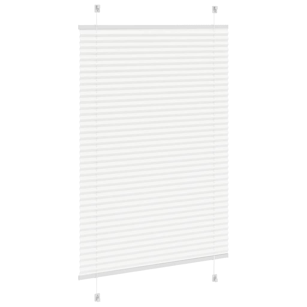 Plissé rolgordijn 100x100 cm stofbreedte 99,4cm polyester wit