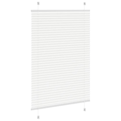 Plissé rolgordijn 100x100 cm stofbreedte 99,4cm polyester wit