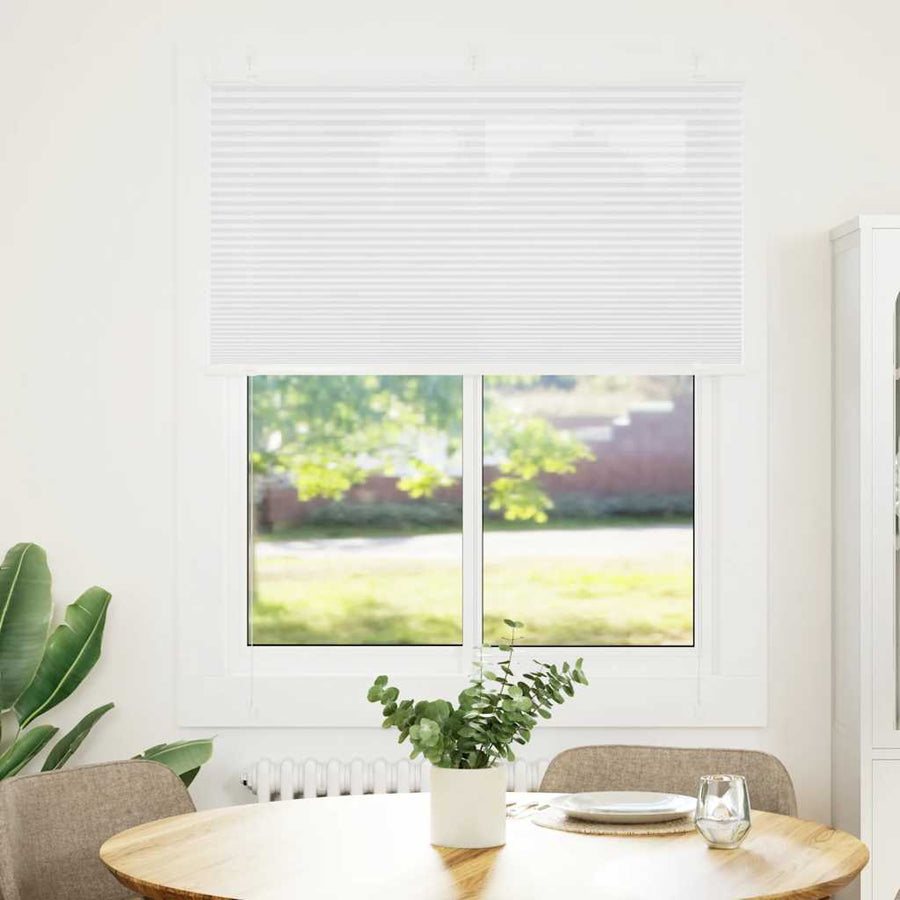 Plissé rolgordijn 105x100cm stofbreedte 104,4cm polyester wit