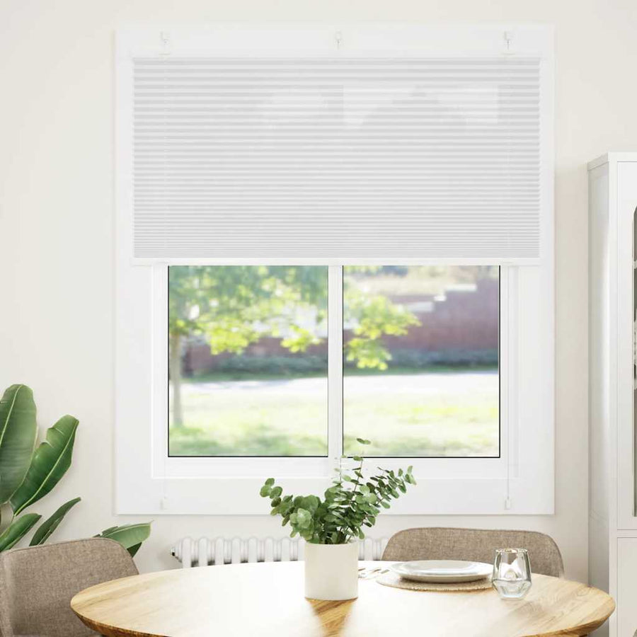 Plissé rolgordijn 120x100cm stofbreedte 119,4cm polyester wit