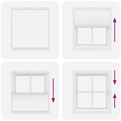 Plissé rolgordijn 120x100cm stofbreedte 119,4cm polyester wit