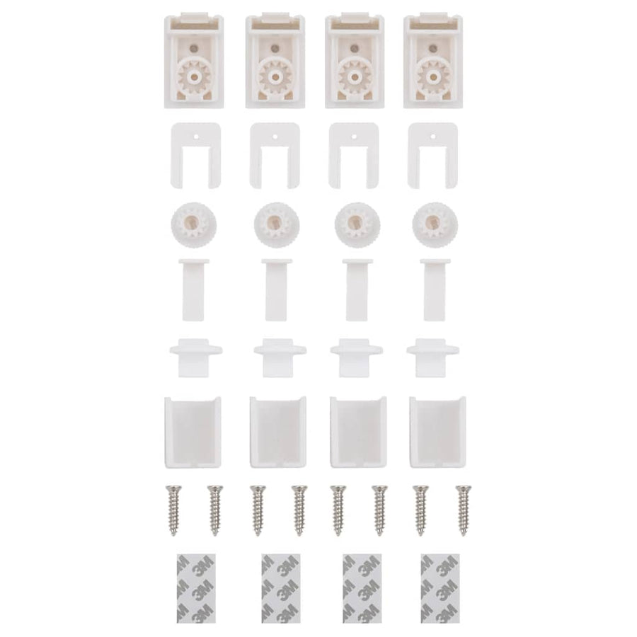 Plissé rolgordijn 90x150 cm stofbreedte 89,4 cm polyester wit