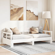 Slaapbank massief grenenhout wit 90x200 cm