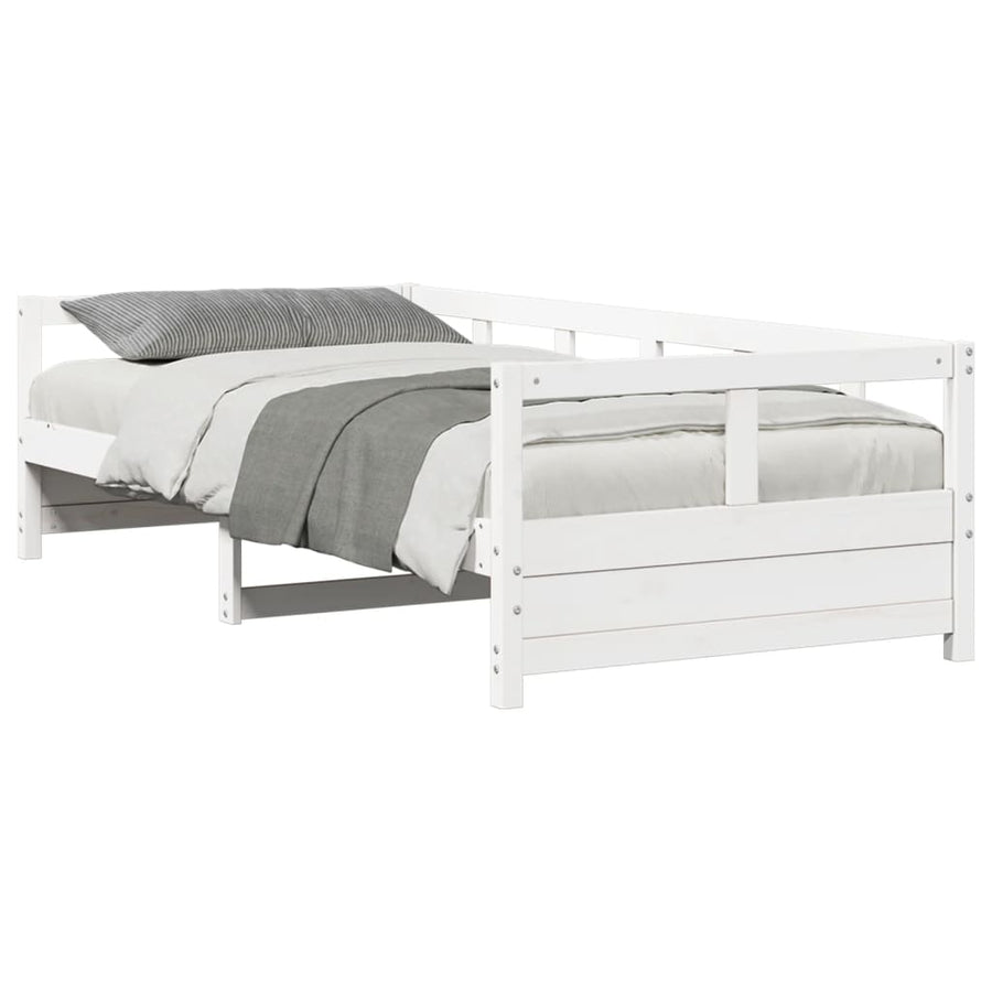 Slaapbank 80x200 cm massief grenenhout wit