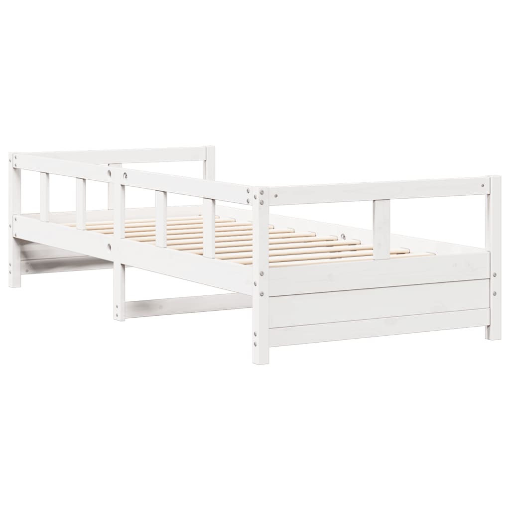 Slaapbank 80x200 cm massief grenenhout wit