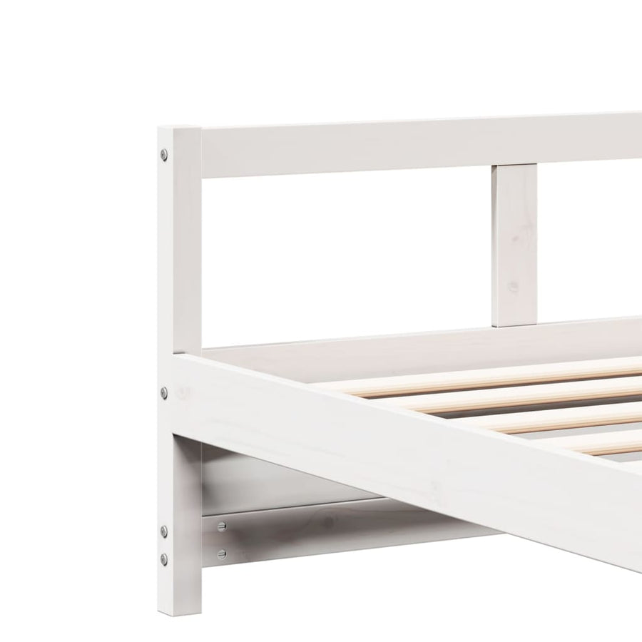 Slaapbank 80x200 cm massief grenenhout wit