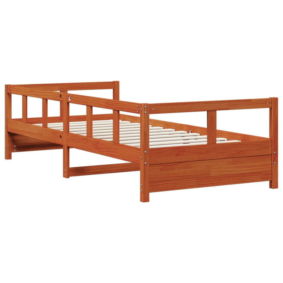 Slaapbank 80x200 cm massief grenenhout wasbruin