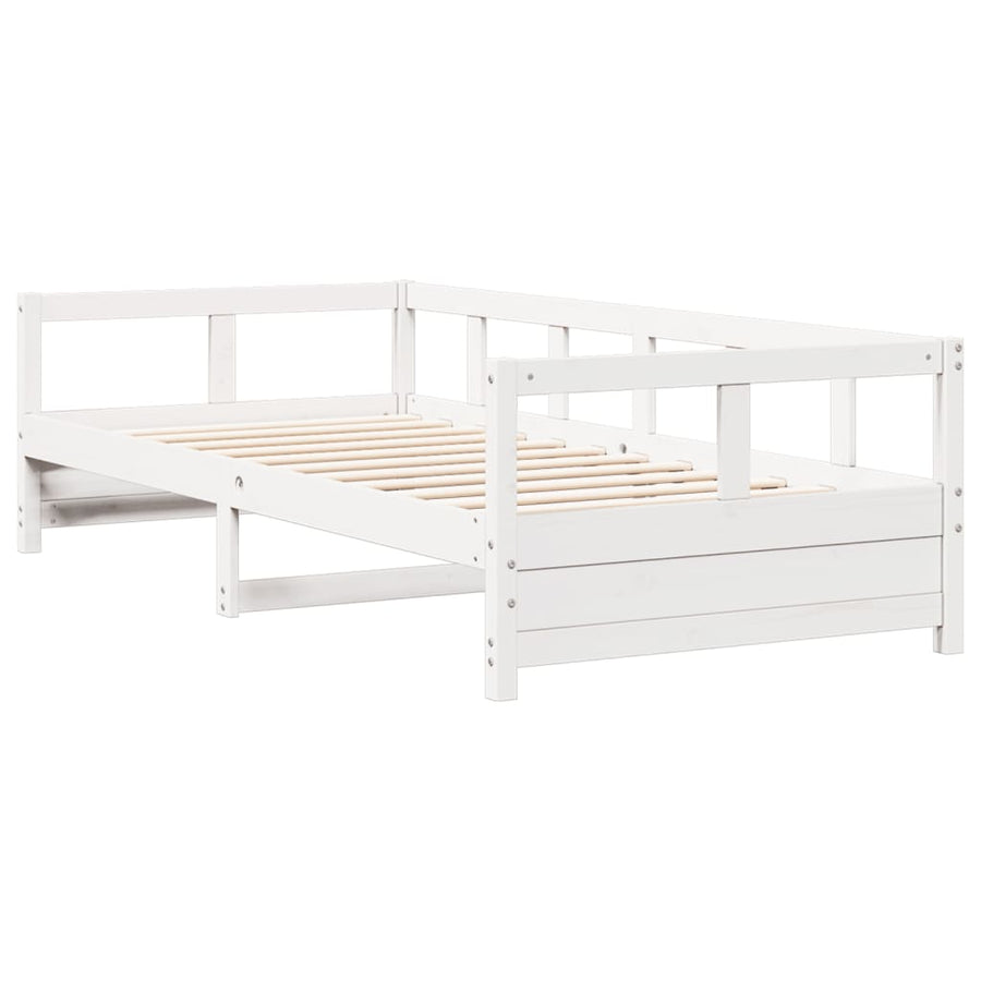 Slaapbank 90x200 cm massief grenenhout wit