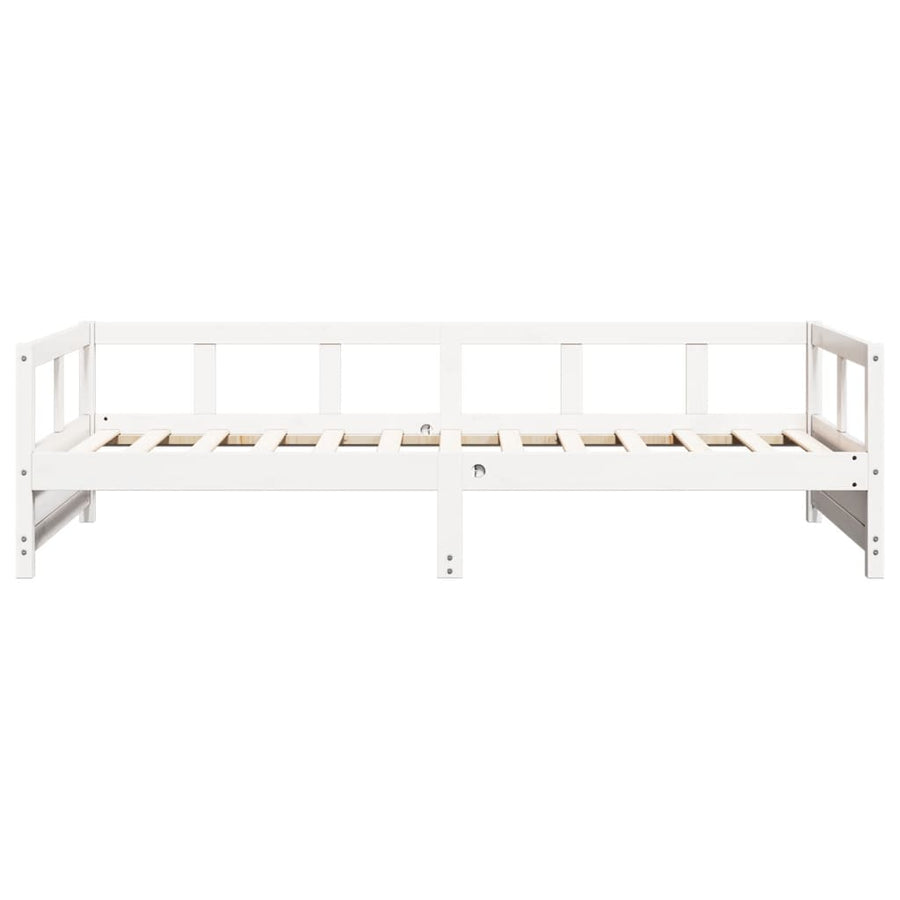 Slaapbank 90x200 cm massief grenenhout wit