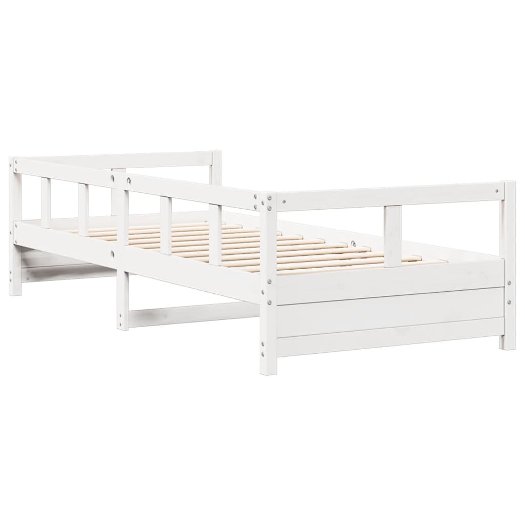 Slaapbank 90x200 cm massief grenenhout wit