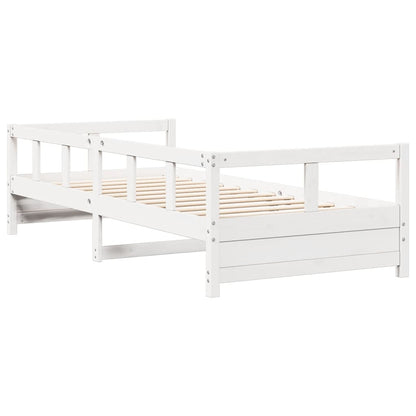 Slaapbank 90x200 cm massief grenenhout wit