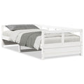 Slaapbank zonder matras 90x200 cm massief grenenhout wit
