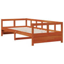 Slaapbank 90x200 cm massief grenenhout wasbruin