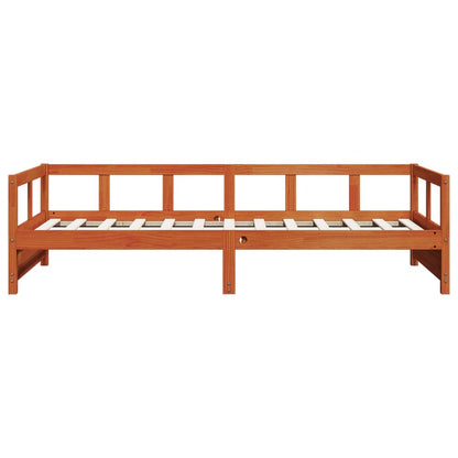 Slaapbank 90x200 cm massief grenenhout wasbruin