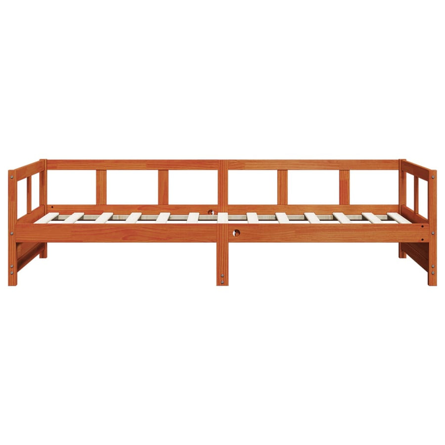 Slaapbank 90x200 cm massief grenenhout wasbruin