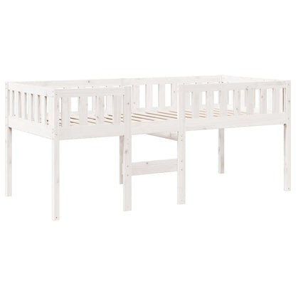 Kinderbed zonder matras massief grenenhout wit 90x190 cm