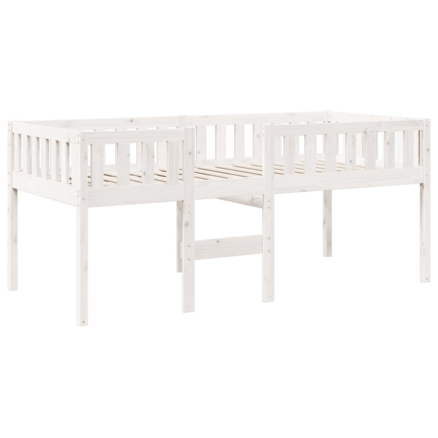 Kinderbed zonder matras massief grenenhout wit 90x190 cm