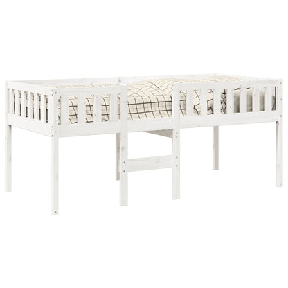 Kinderbed zonder matras massief grenenhout wit 90x190 cm