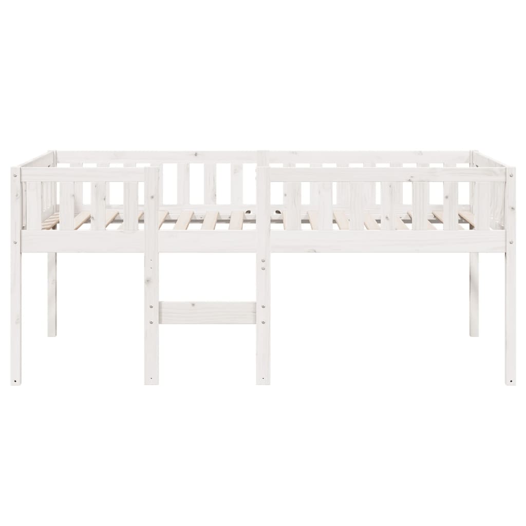 Kinderbed zonder matras massief grenenhout wit 90x190 cm