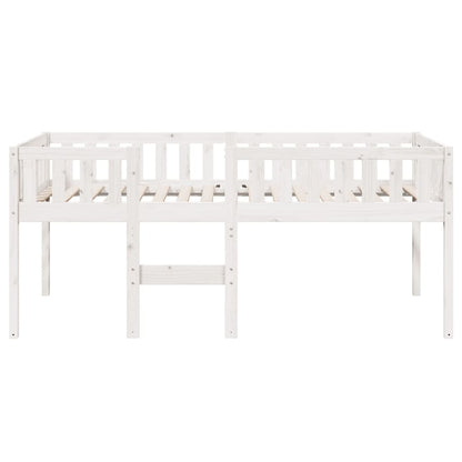 Kinderbed zonder matras massief grenenhout wit 90x190 cm