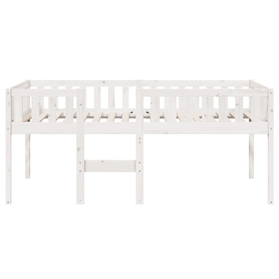 Kinderbed zonder matras massief grenenhout wit 90x190 cm