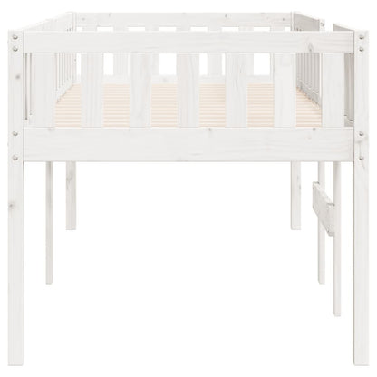 Kinderbed zonder matras massief grenenhout wit 90x190 cm