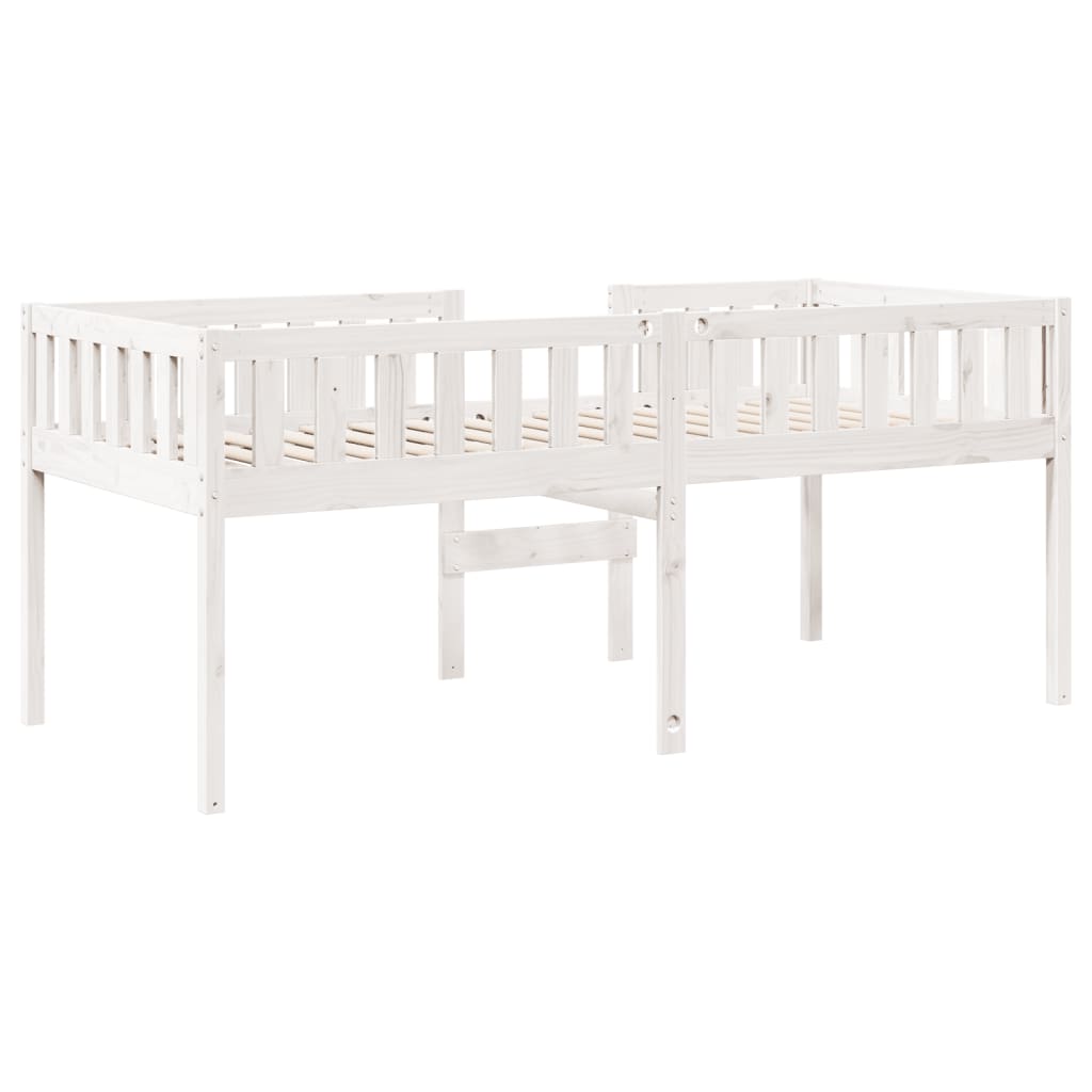 Kinderbed zonder matras massief grenenhout wit 90x190 cm