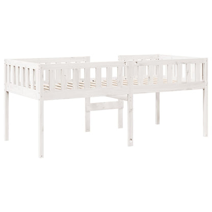 Kinderbed zonder matras massief grenenhout wit 90x190 cm
