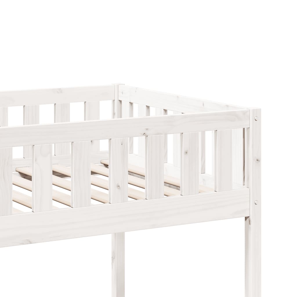 Kinderbed zonder matras massief grenenhout wit 90x190 cm