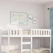 Kinderbed massief grenenhout wit 90x190 cm