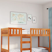 Kinderbed massief grenenhout wasbruin 90x190 cm