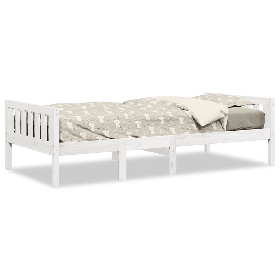 Kinderbed zonder matras massief grenenhout wit 80x200 cm