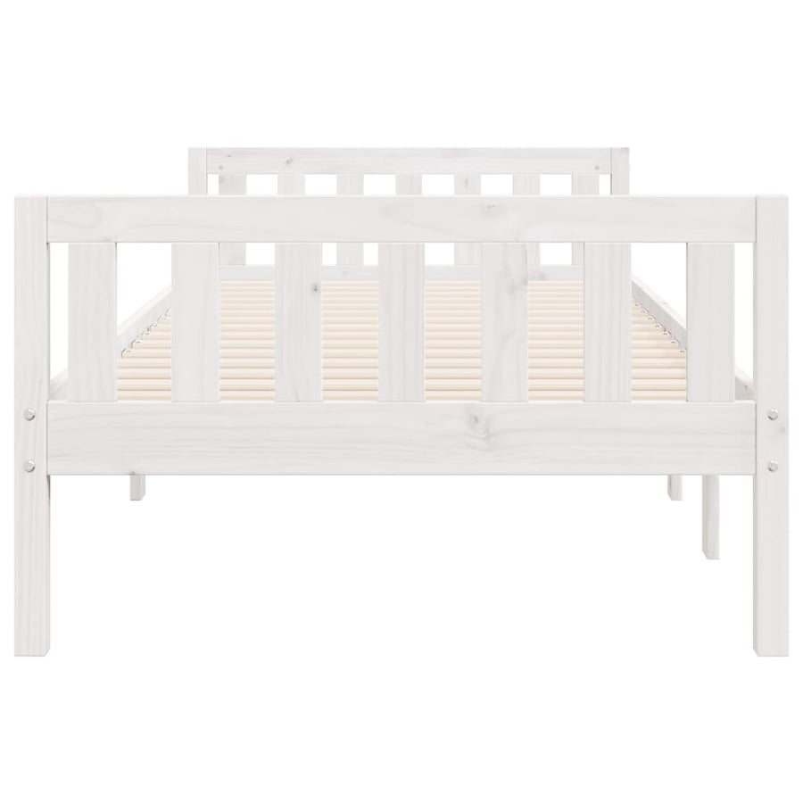 Kinderbed zonder matras massief grenenhout wit 80x200 cm