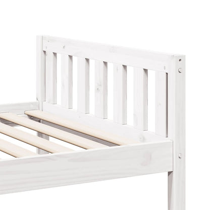Kinderbed zonder matras massief grenenhout wit 80x200 cm