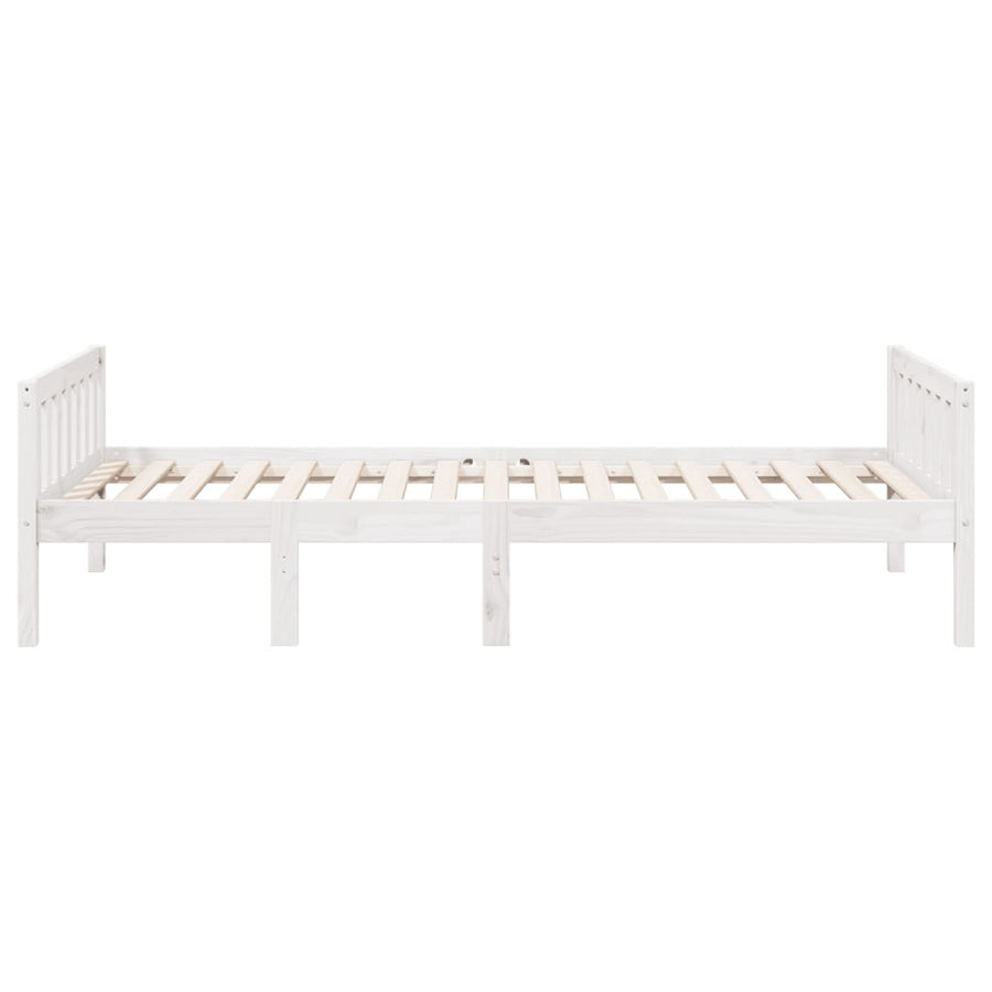 Kinderbed zonder matras massief grenenhout wit 90x200 cm